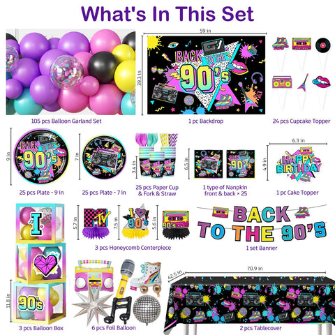 Cocomigo 90s banner adds bold retro flair to your party space