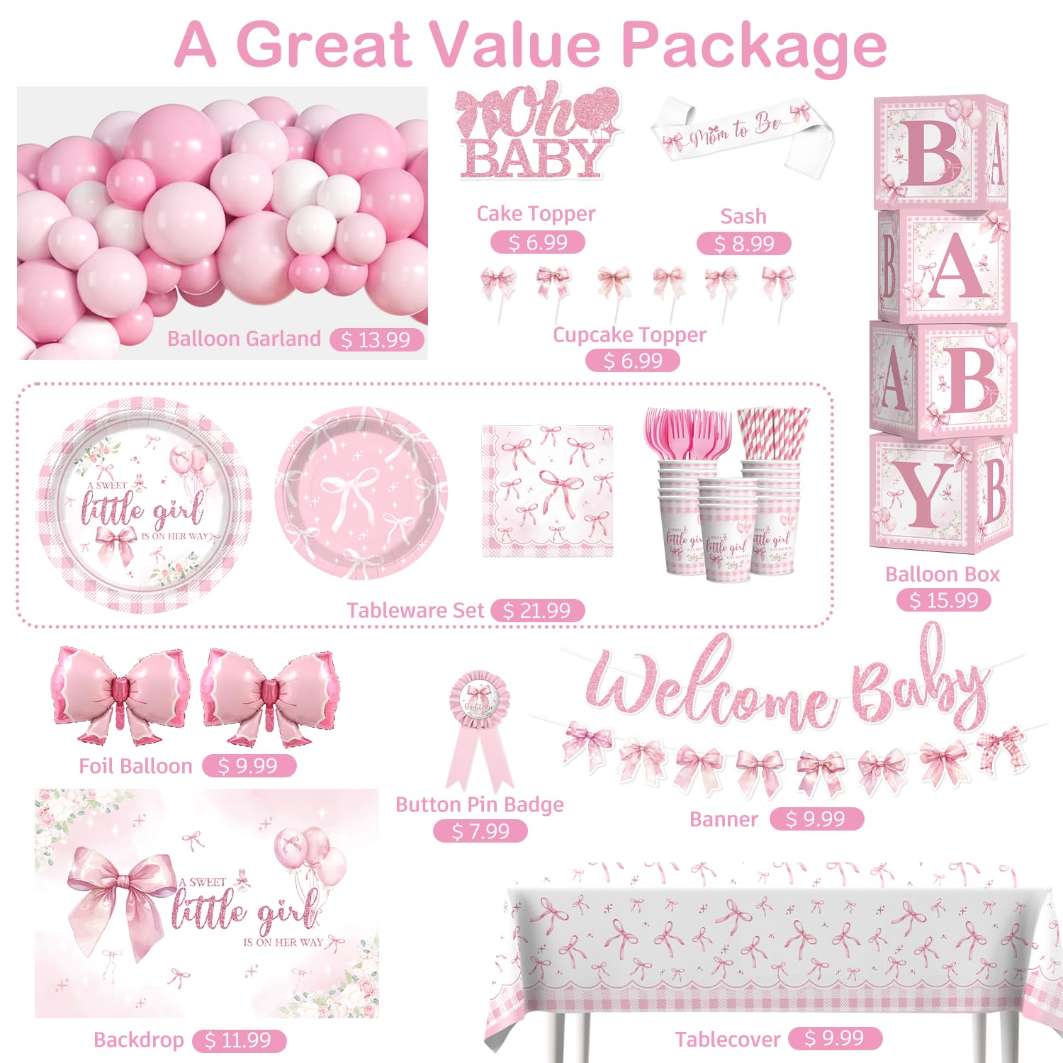 Cocomigo a sweet little girl is on her way backdrop adds dreamy ambiance