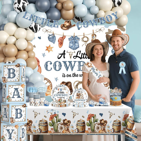 cocomigo cowboy balloon kit adds festive color to the baby shower setup