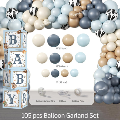 cocomigo cowboy-themed latex balloons ideal for decorative creativity