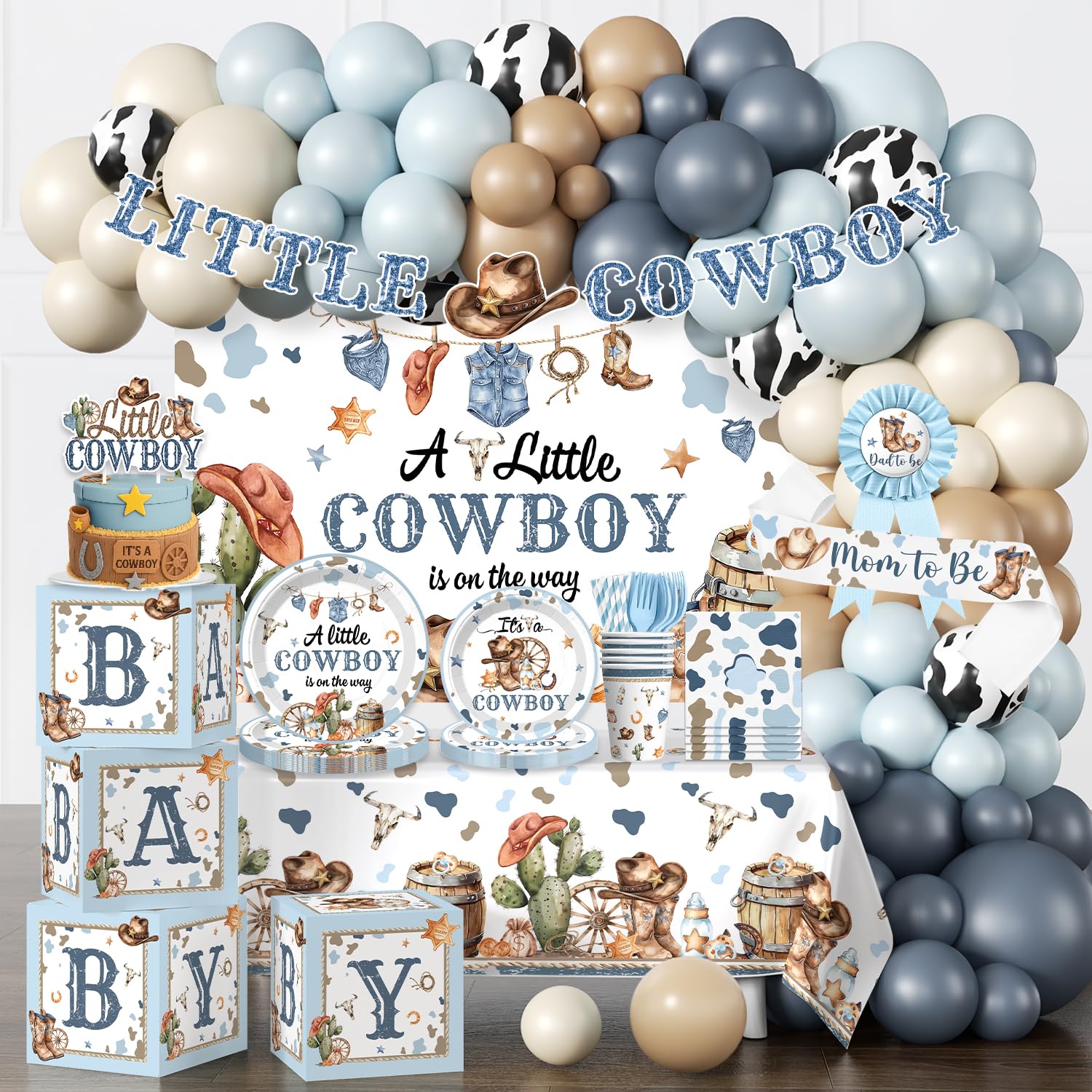 cocomigo banner displaying a little cowboy is on the way for a photo-worthy entrance