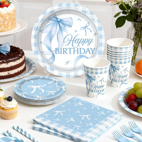 Cocomigo blue bow balloon boxes create elevated decorative moments