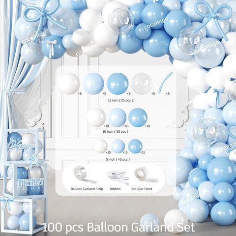 Cocomigo blue bow centerpieces add midtable charm and depth