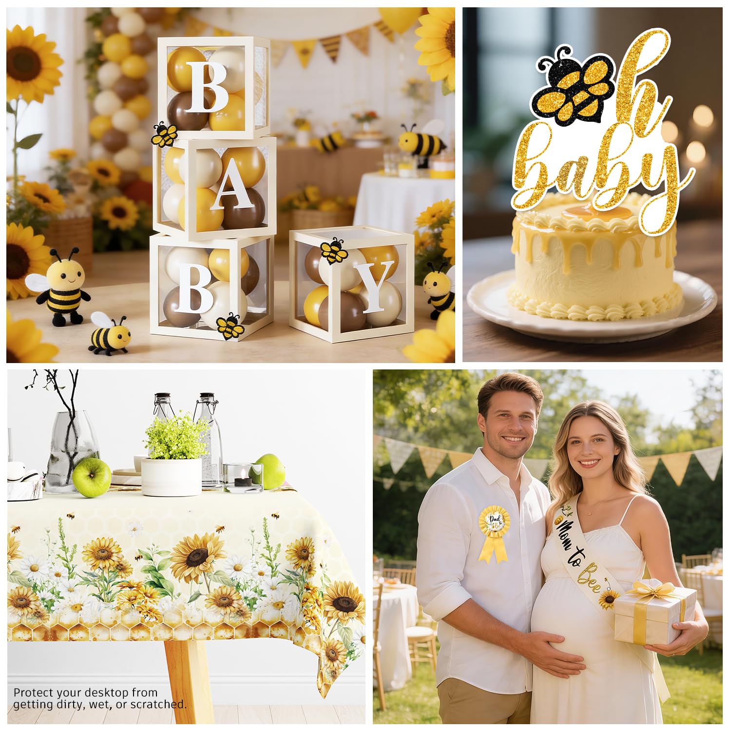 Cocomigo dad to bee pin complements cute couple styling.