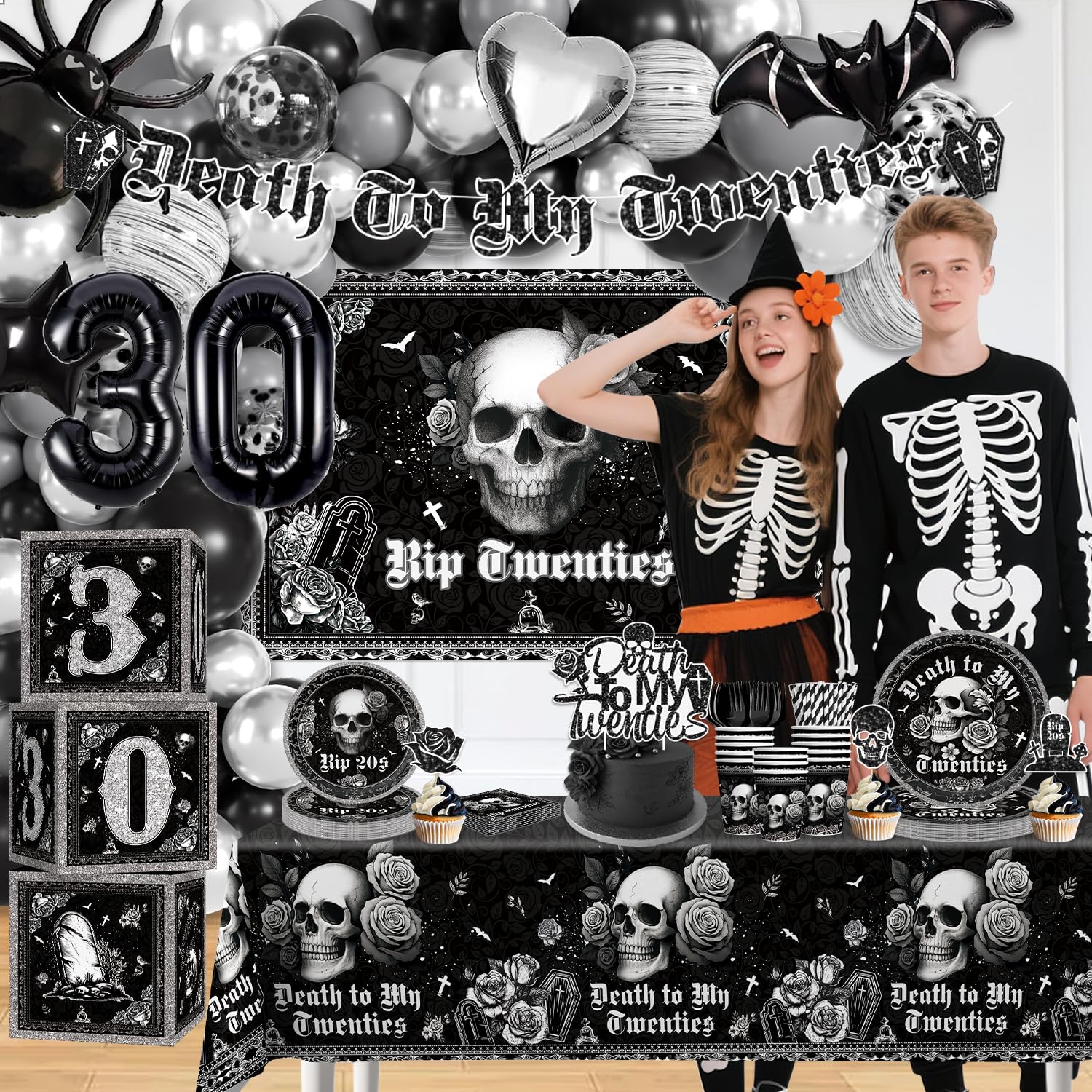 Cocomigo Death to My Twenties balloon boxes create playful focal points