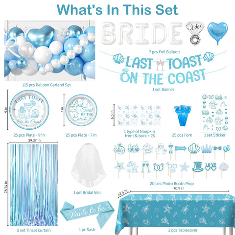 Cocomigo last toast on the coast sash adds chic coordinating detail.
