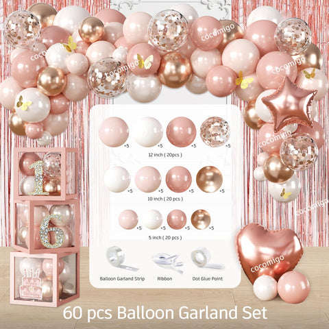 Cocomigo 46 latex balloons in three sizes for vibrant decor.