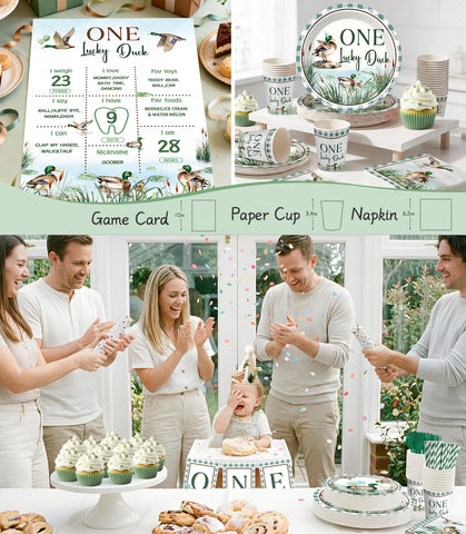 Cocomigo Lucky Ducks napkins add themed flair and quick cleanup.