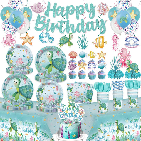 Cocomigo ocean banner glitter decor enhances the sea party entrance