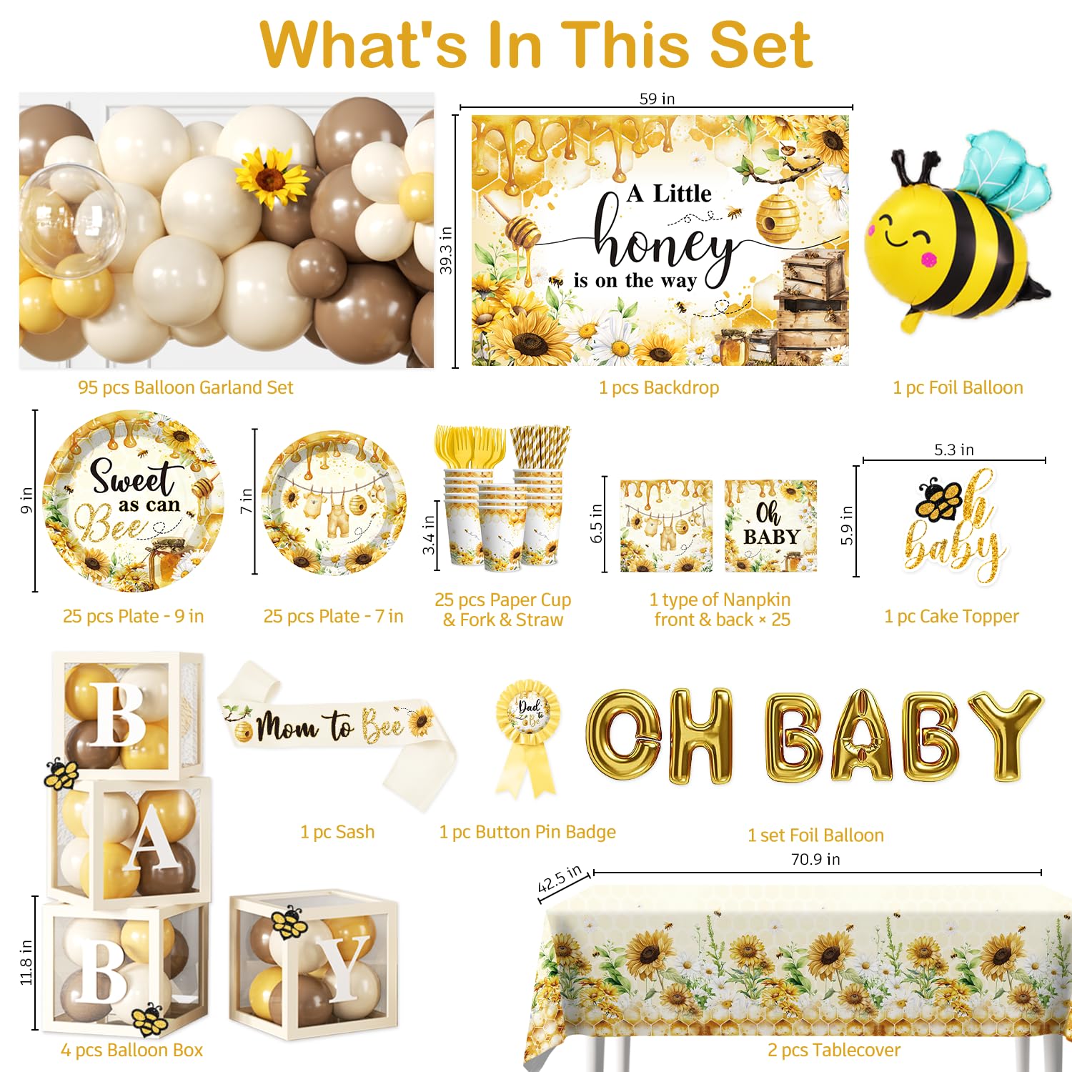 Cocomigo Oh Baby foil balloon adds instant focal sparkle for photos.