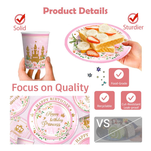 Cocomigo princess cupcake toppers decorate treats