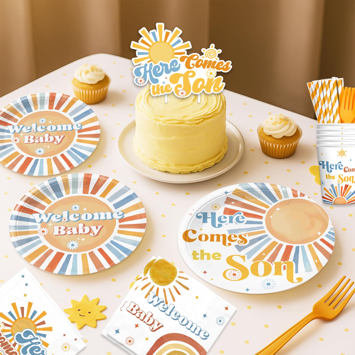 Cocomigo Safari Sunshine backdrop offers a durable, reusable focal wall for photos.