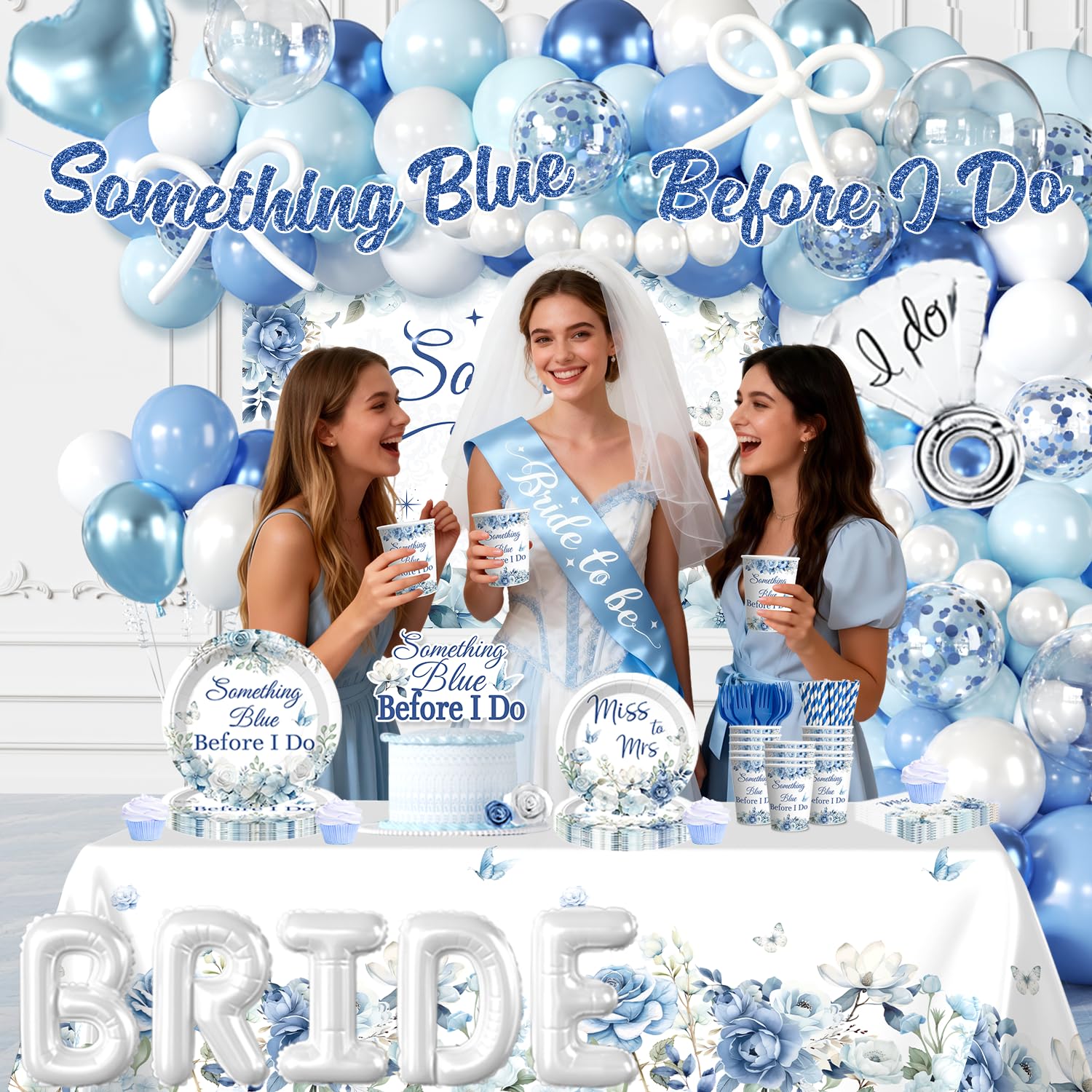 Cocomigo Something Blue napkins add quick cleanup and soft touch