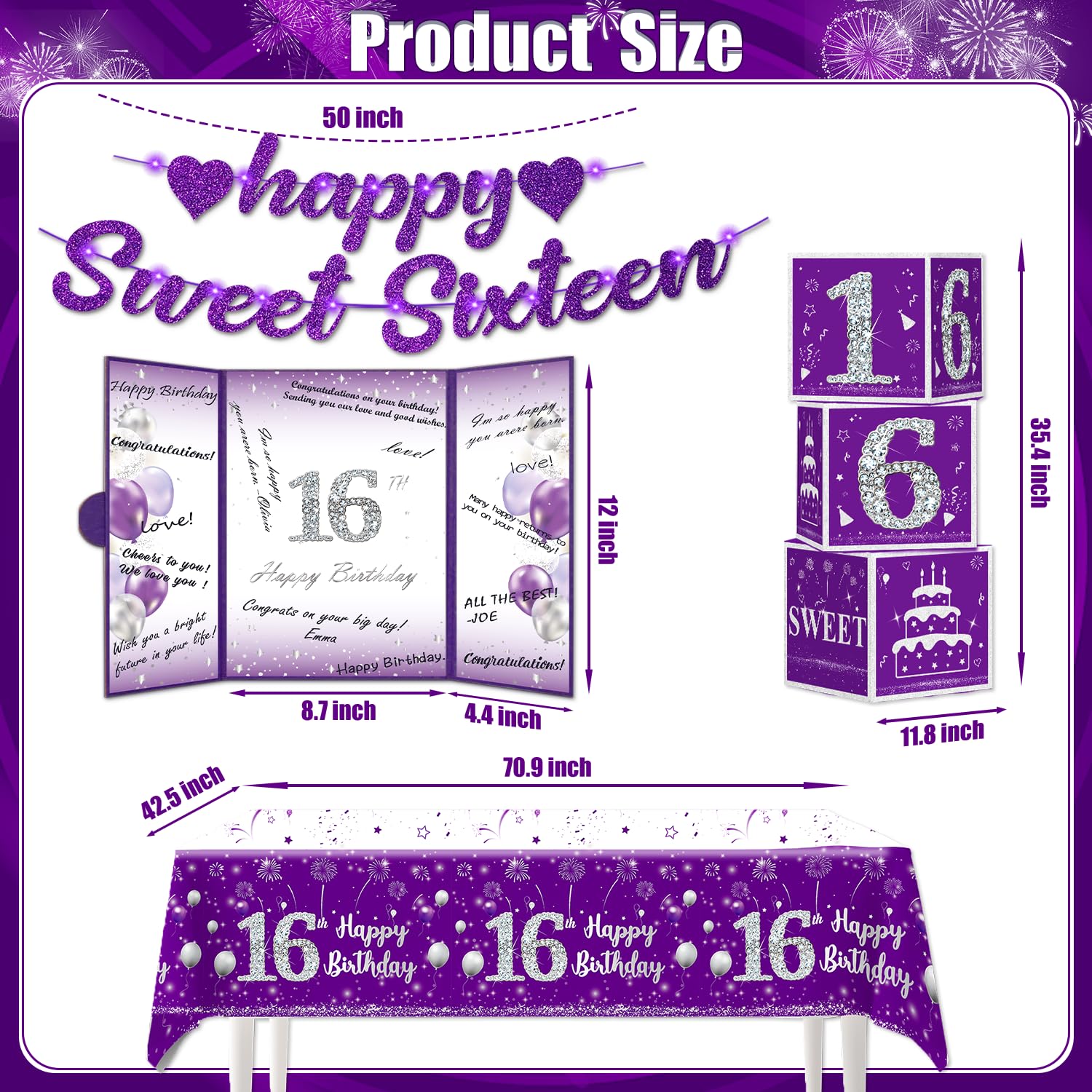 cocomigo Sweet 16 foil balloons for a sparkling focal point
