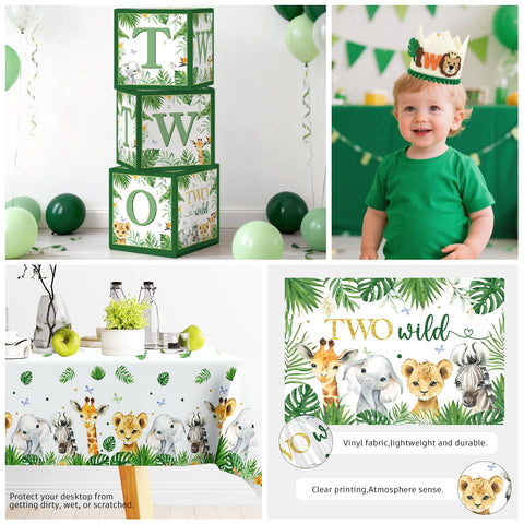 cocomigo Two Wild tablecloth ties the safari theme together