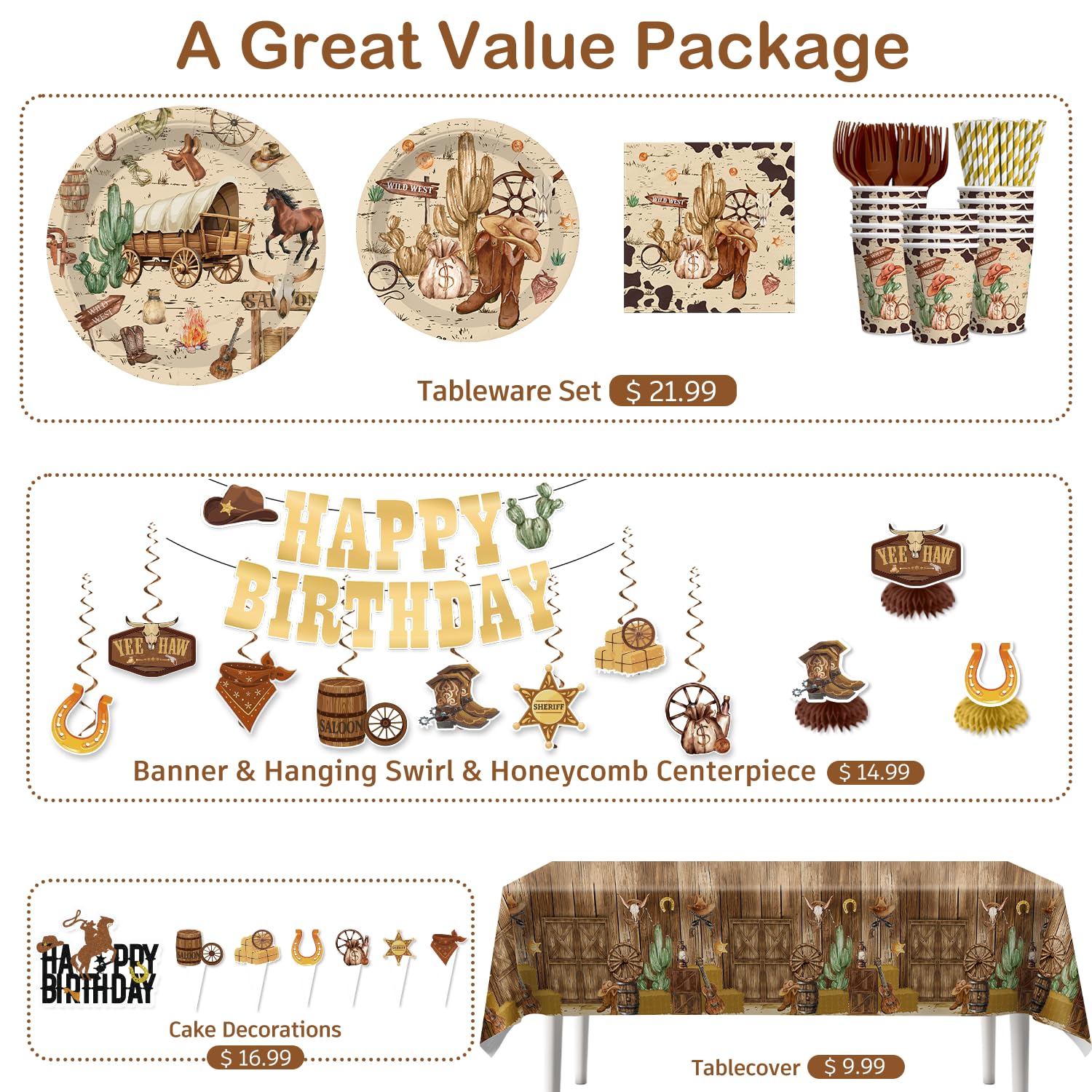 Cocomigo cupcake toppers decorate treats with rodeo flair