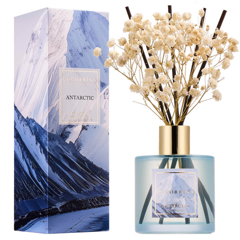 COCORRÍNA Antarctic diffuser bottle adds refined decor and subtle fragrance to any entryway