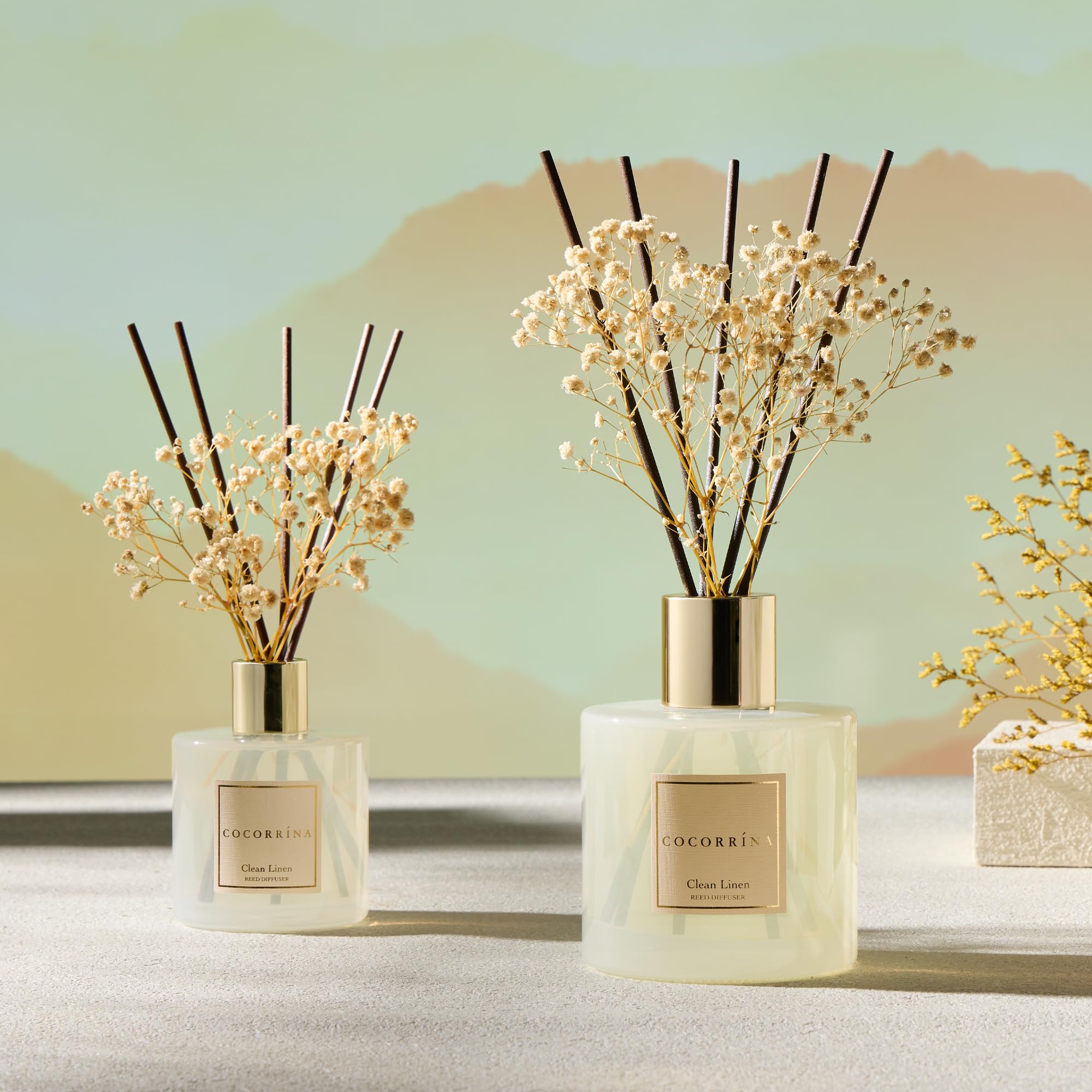 COCORRÍNA bathroom diffuser in a sleek cabinet elevates fresh ambiance.
