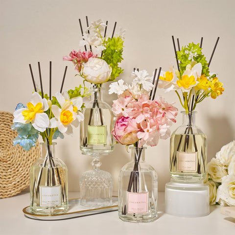 COCORRÍNA Cherry Bloom diffuser brightens entryways with a soft, welcoming fragrance.