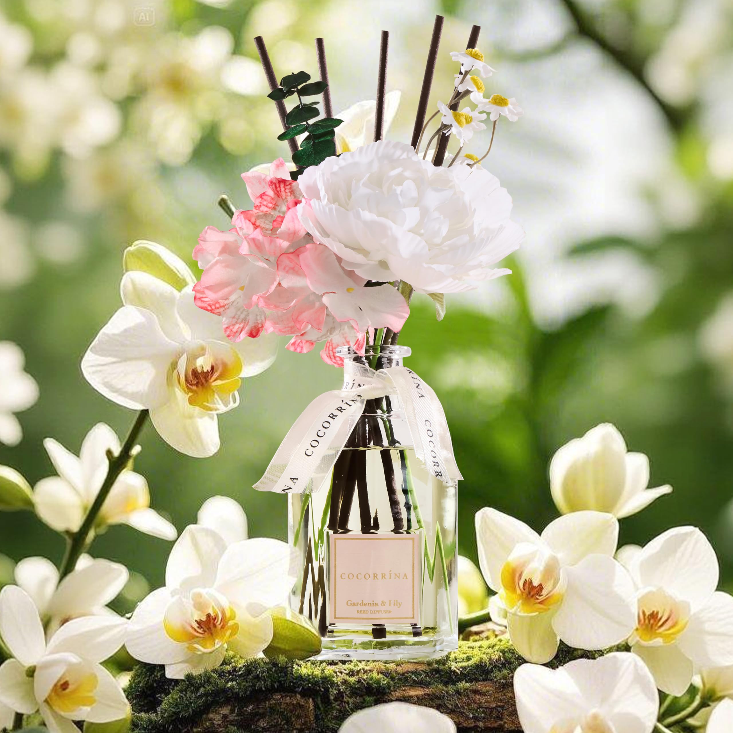 COCORRINA Decorative after-use vase with gardenia-lily diffuser