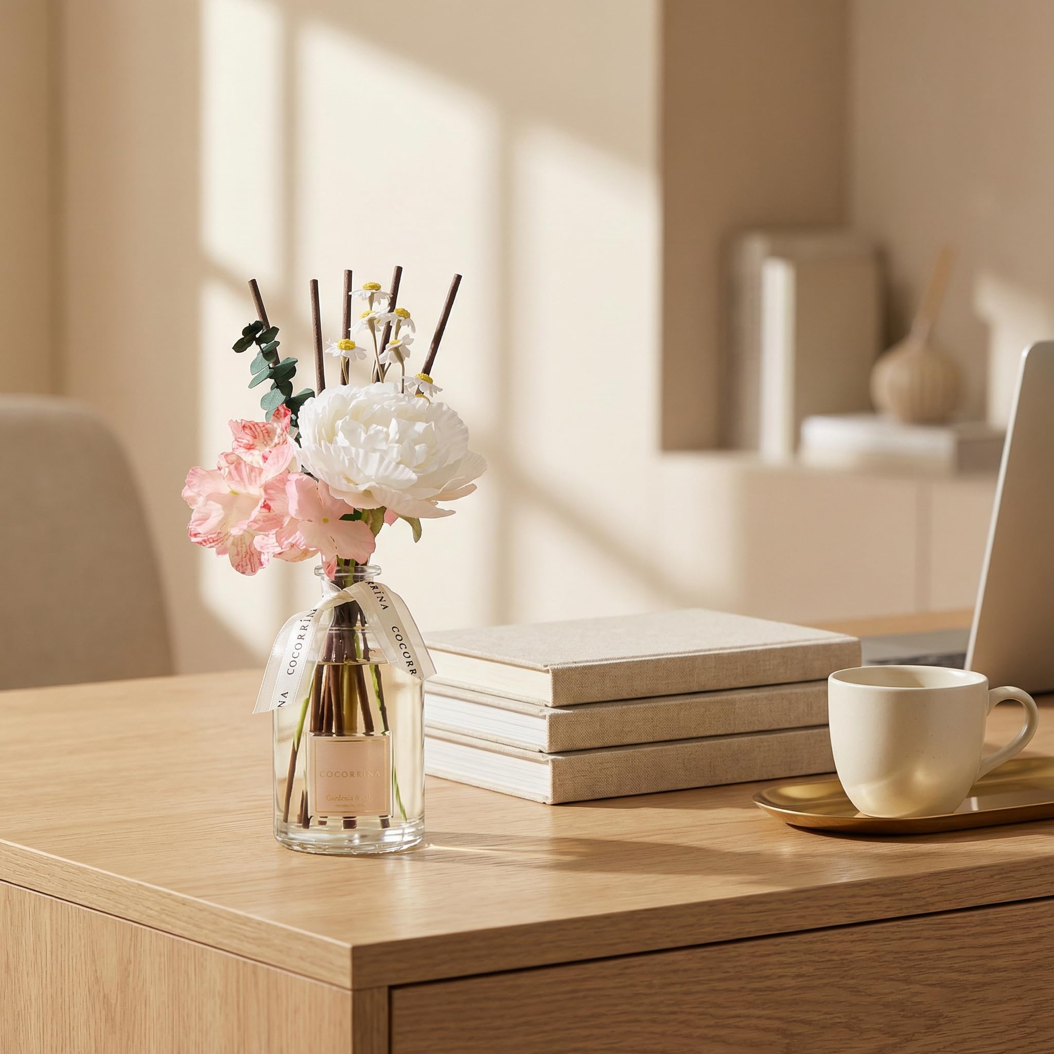 COCORRINA Glass diffuser bottle, reusable vase after fragrance finishes adds lasting décor