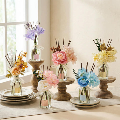 COCORRINA Reed diffuser on shelves or countertops adds effortless décor and fragrance
