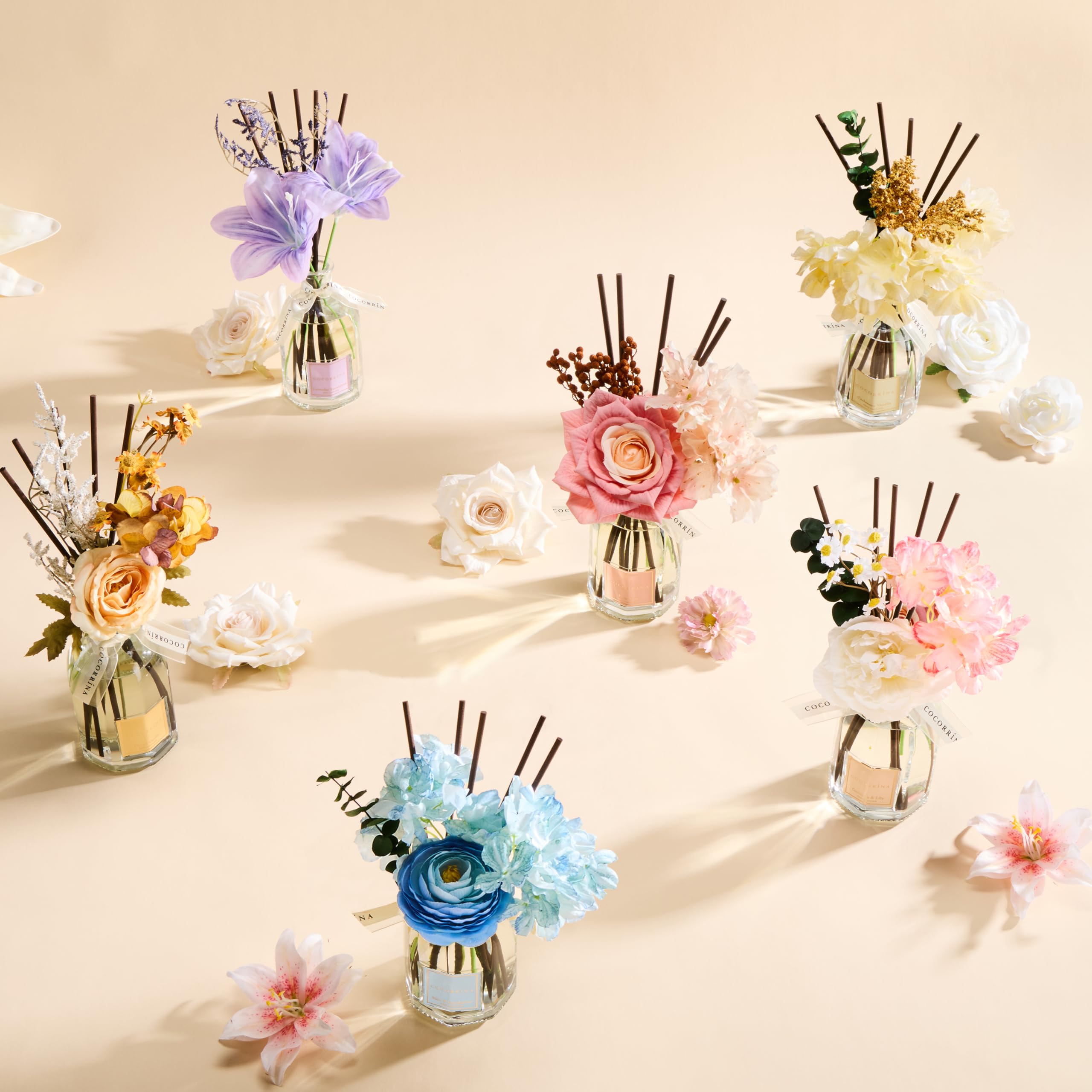 COCORRINA Gardenia & Lily diffuser creates a warm, inviting room ambiance