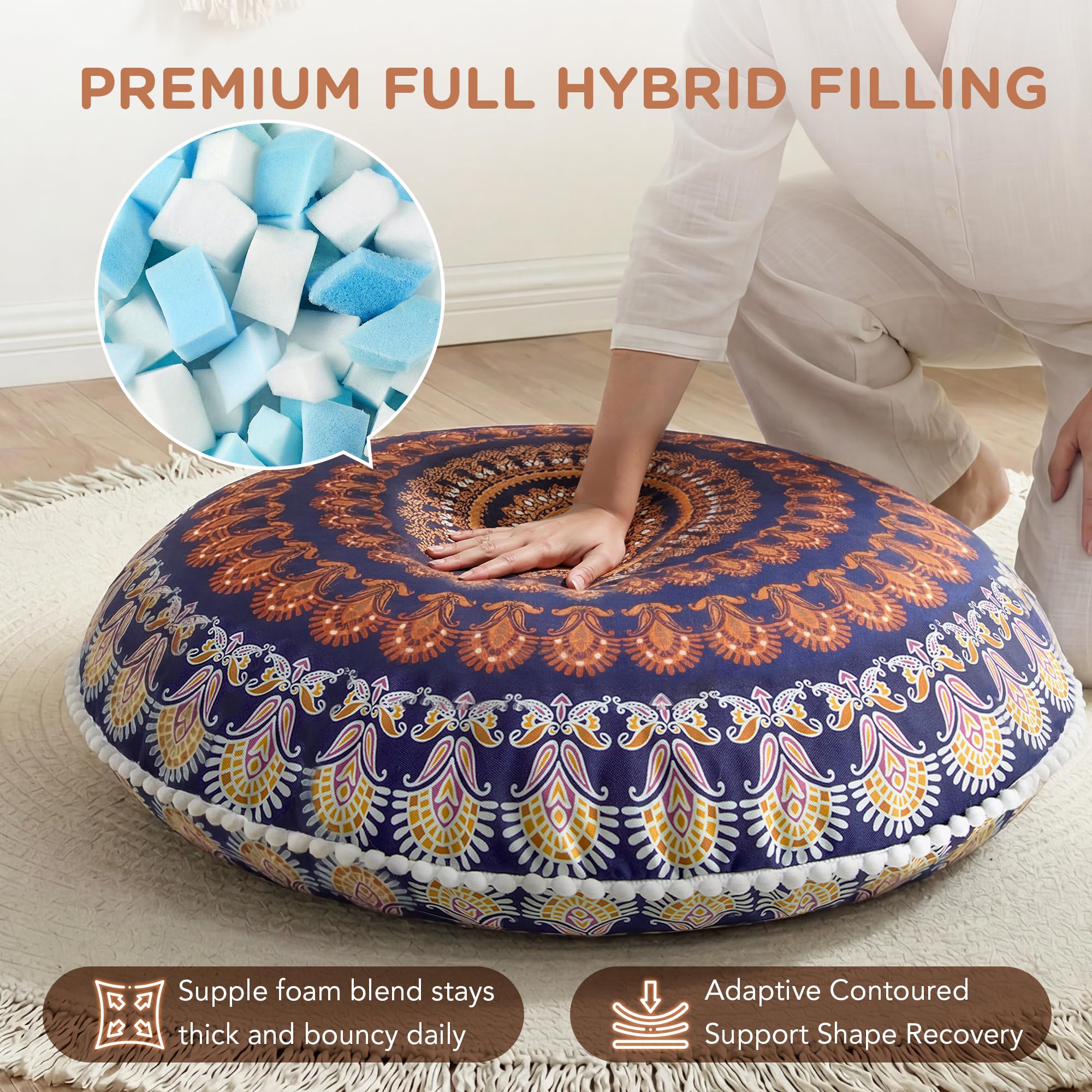 Codi pillow used for outdoor yoga and relaxation.
