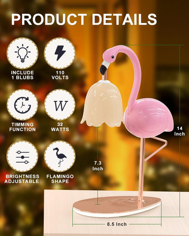 Codogoy Flamingo candle warmer dimmer control for customizable brightness and scent strength