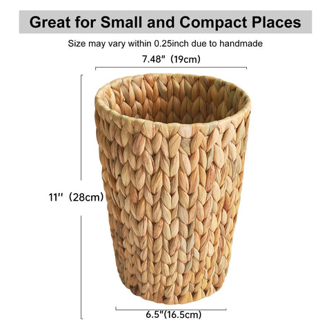 Lightweight Coeusy trash can weighs about 1.2 pounds for effortless positioning.