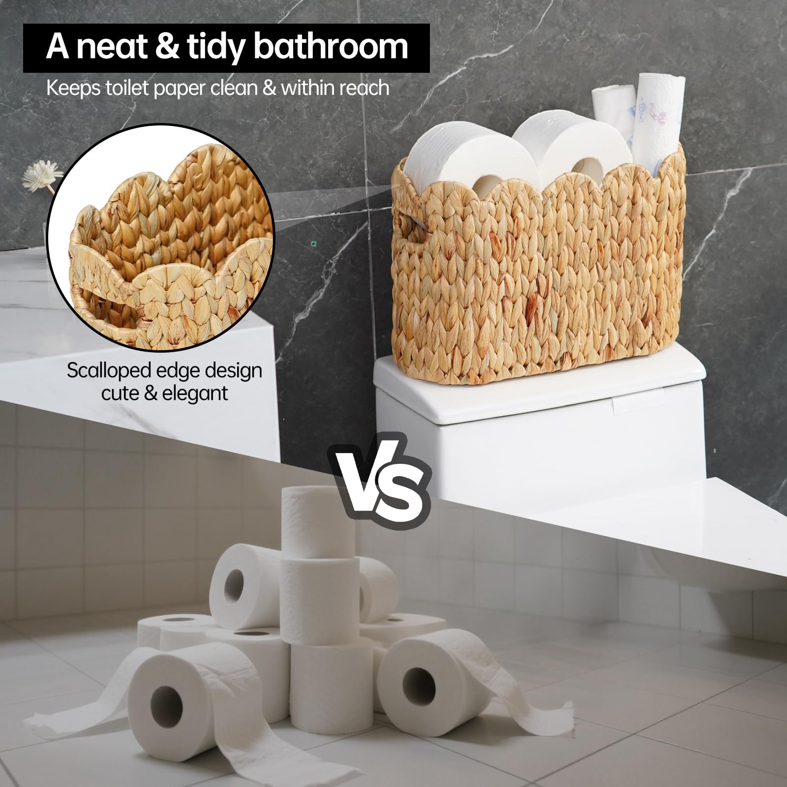 Coeusy multi-use bathroom organizer suitable for magazines and towels