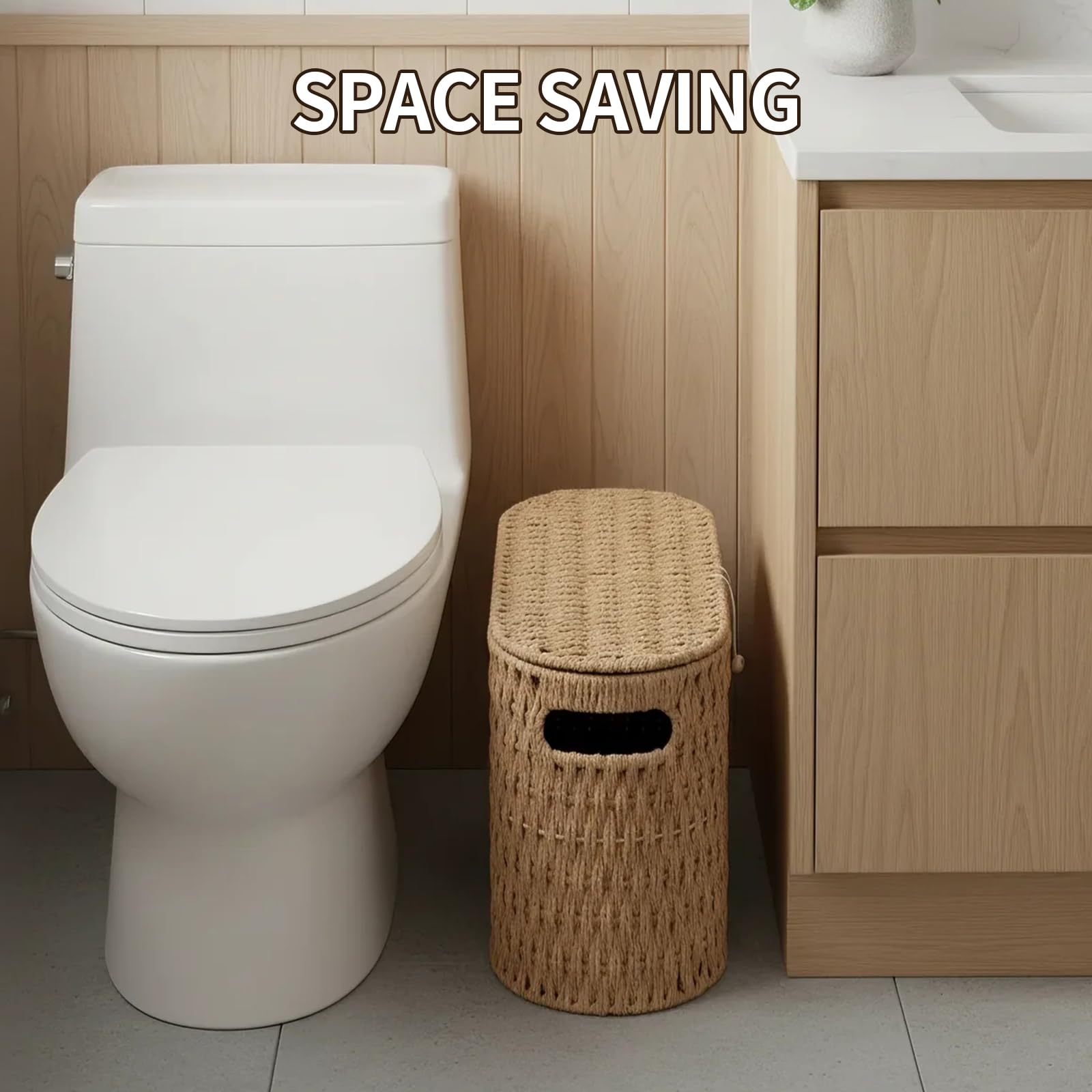 Coeusy multipurpose bathroom storage fits shelves or floors.
