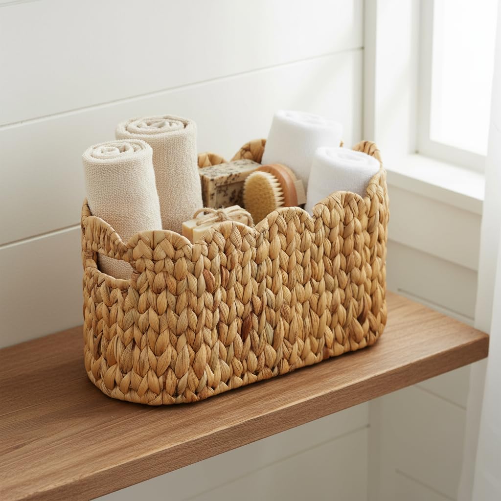 Coeusy toilet paper storage basket iron frame detail for durability