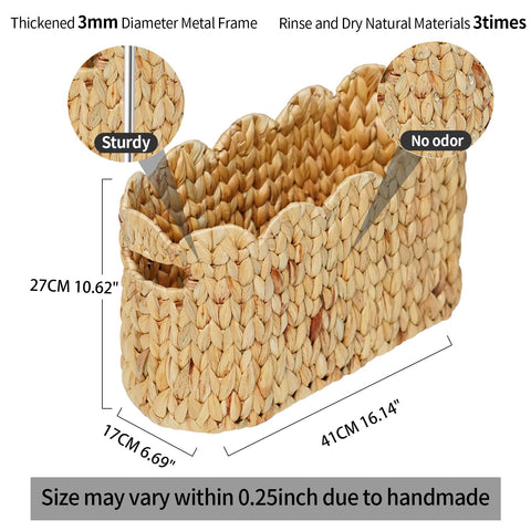 Coeusy toilet paper storage basket holds six rolls for compact storage