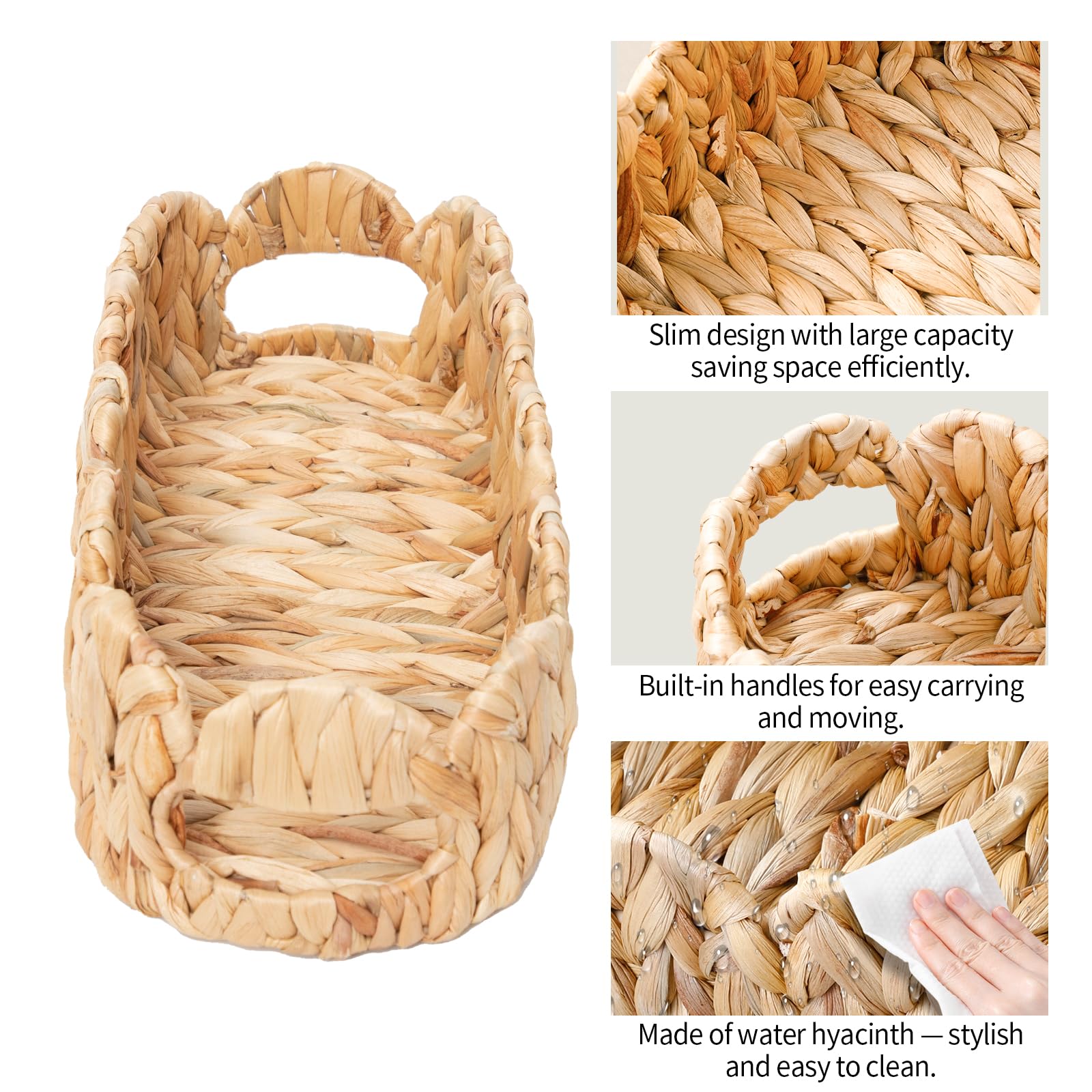 Coeusy boho rustic decor enhances bathroom charm with practical storage.