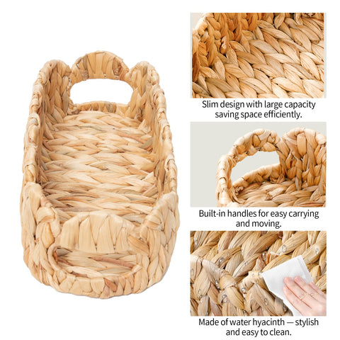 Coeusy boho rustic decor enhances bathroom charm with practical storage.