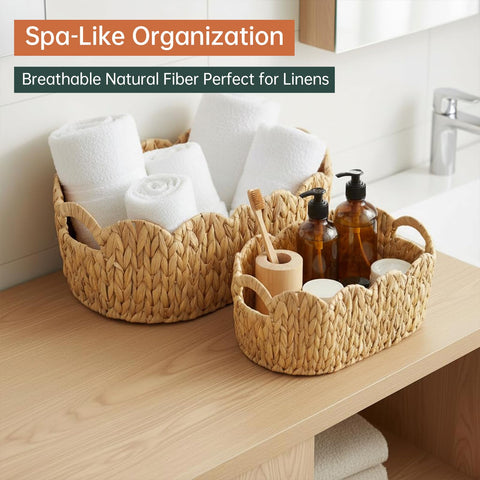 Coeusy hyacinth magazine storage basket keeps living spaces tidy