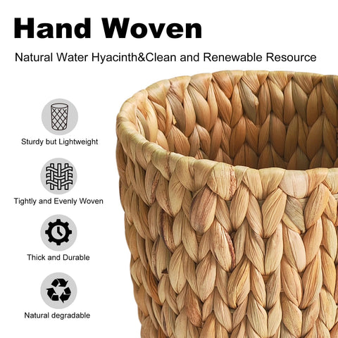 Bathroom scene showing Coeusy wicker basket blending with neutral decor.