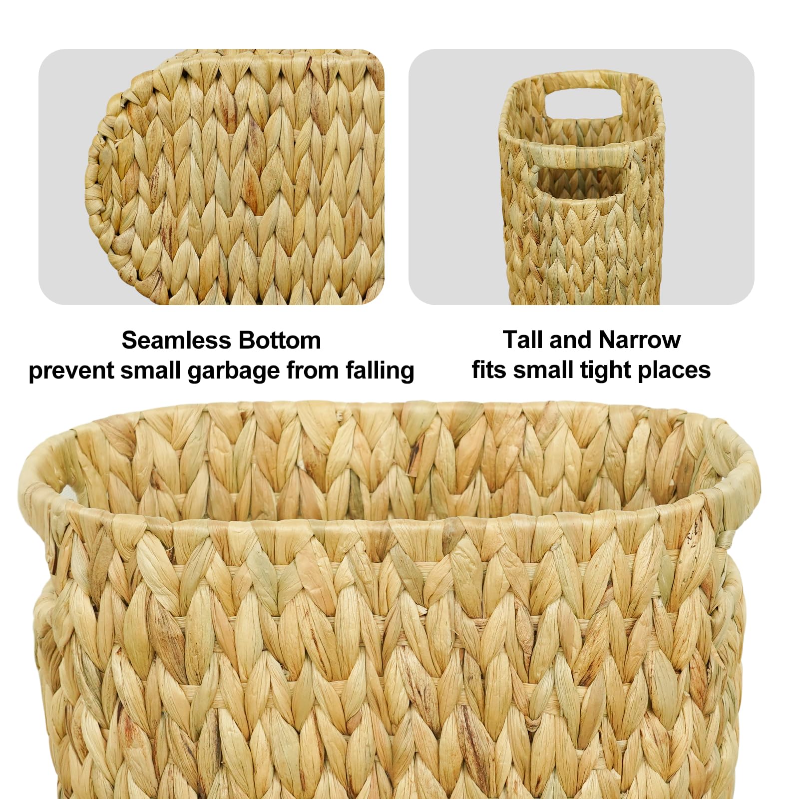 Bedroom application of the Coeusy wicker trash can