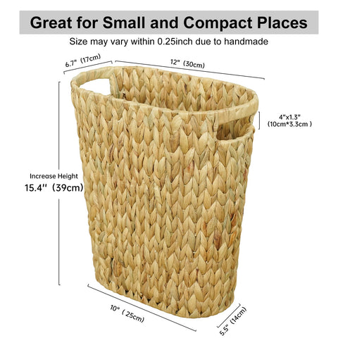 Decor-match aesthetics of the Coeusy wicker trash can
