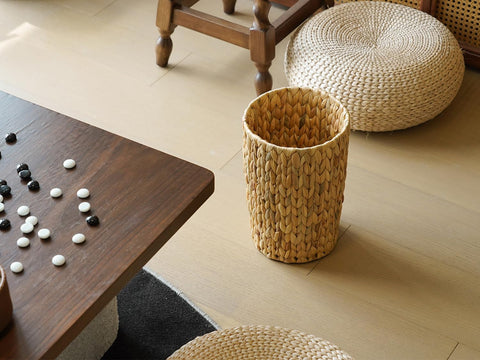 Multi-use storage by Coeusy wicker basket for magazines, toys, or small items.