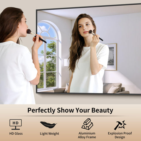COFENY 30x30 mirror frame withstands moisture and rust for bathroom use