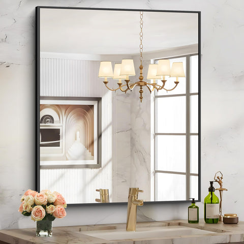 COFENY mirror offers horizontal or vertical hanging for versatile bathroom or hallway styling.