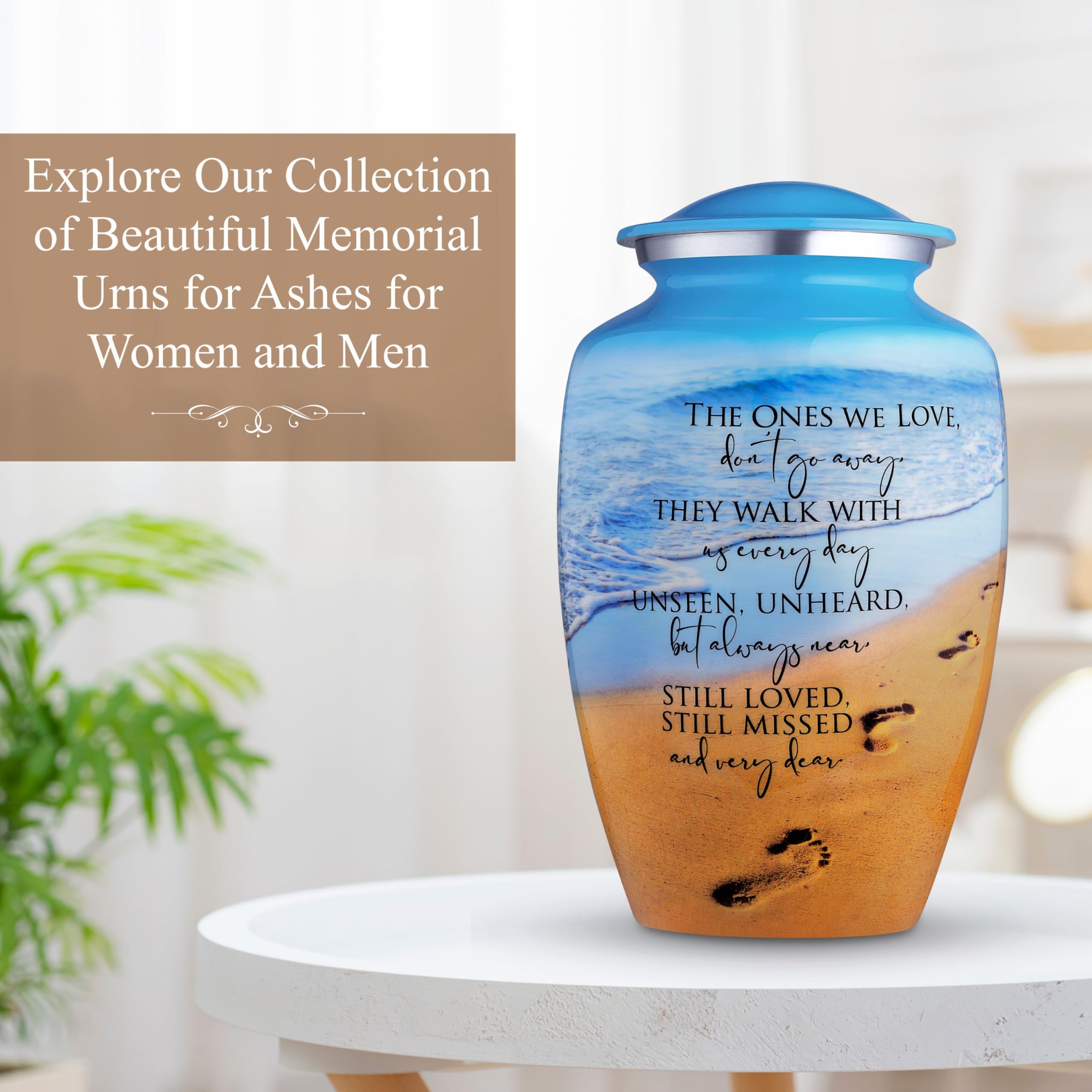 Cogent Memorials satin travel bag accompanies the urn securely.