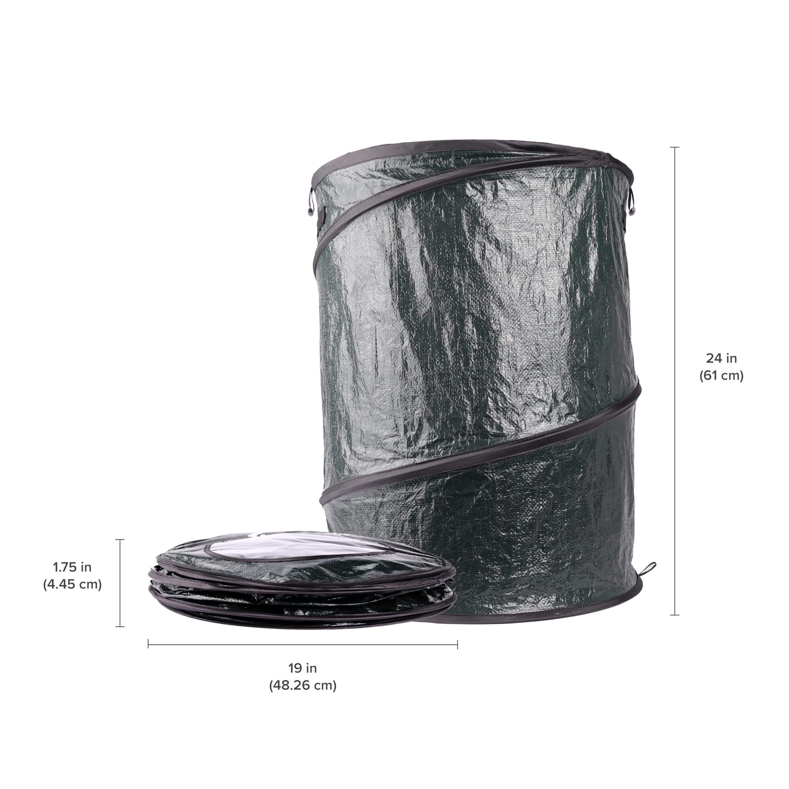 Integrated carrying handles on Coghlan's pop-up trash can simplify moving between spots.