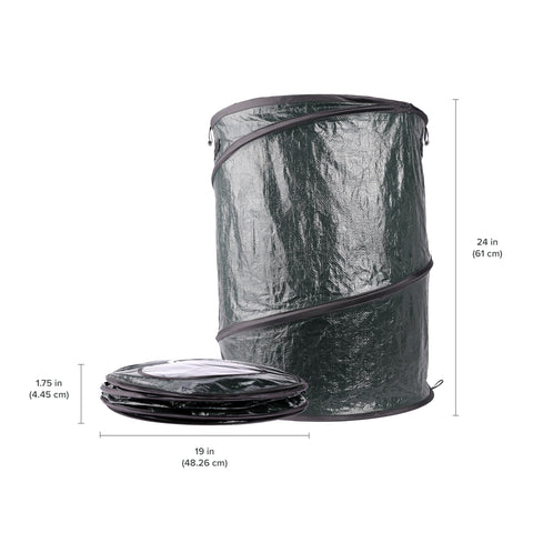 Integrated carrying handles on Coghlan's pop-up trash can simplify moving between spots.