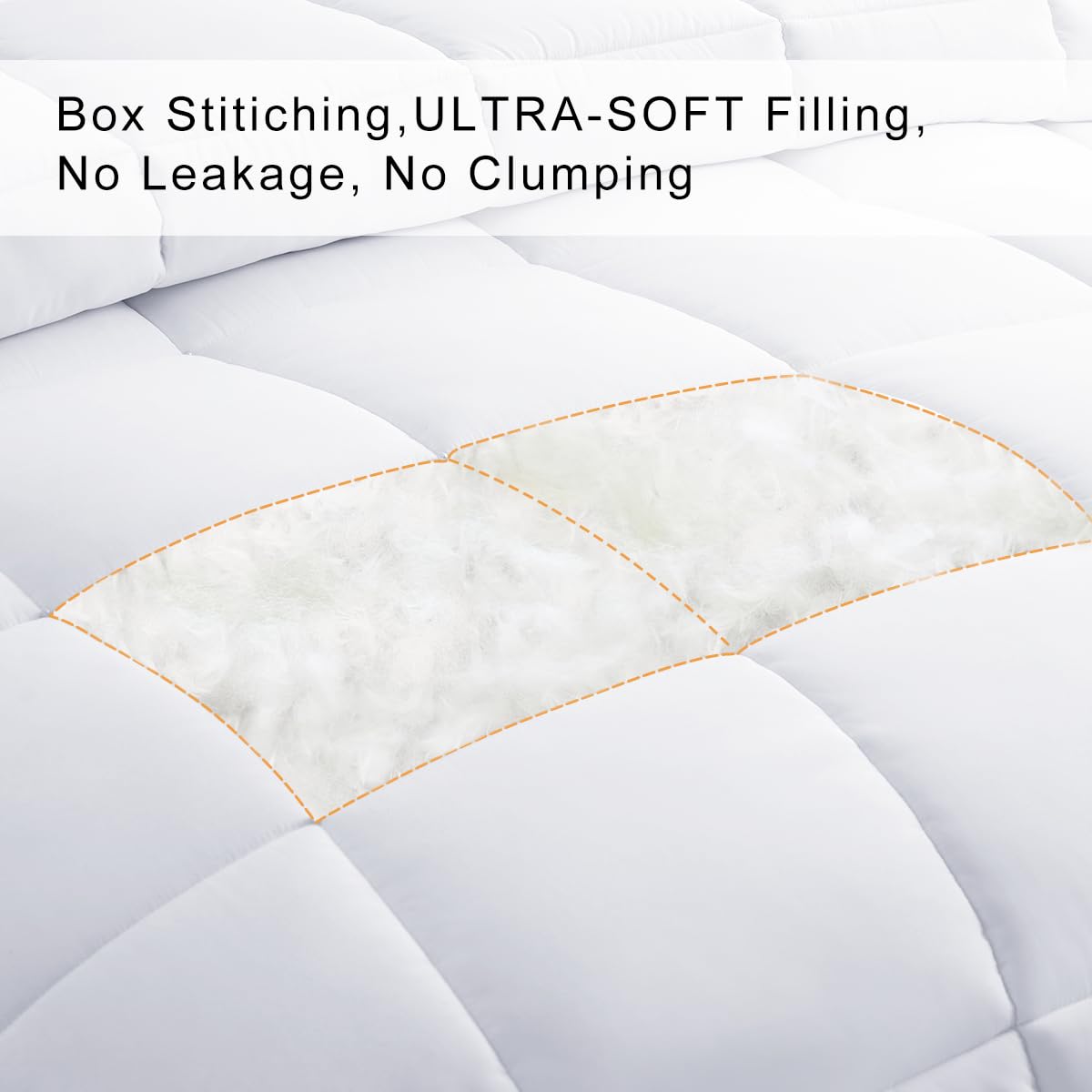 COHOME comforter high-loft fluff shown after unpacking for airy volume.
