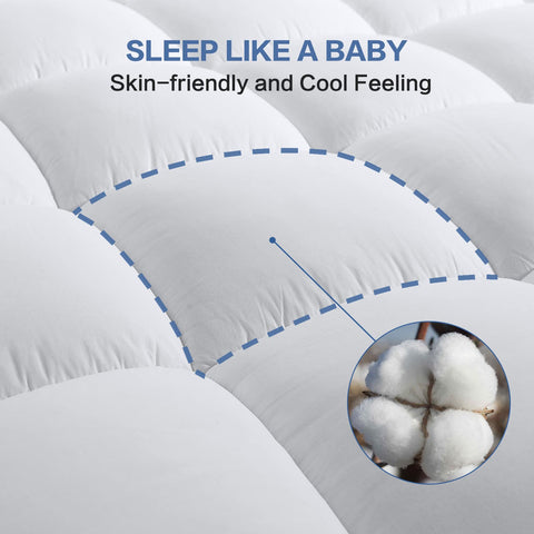 COHOME deep-pocket design fits mattresses from 8 to 21 inches securely