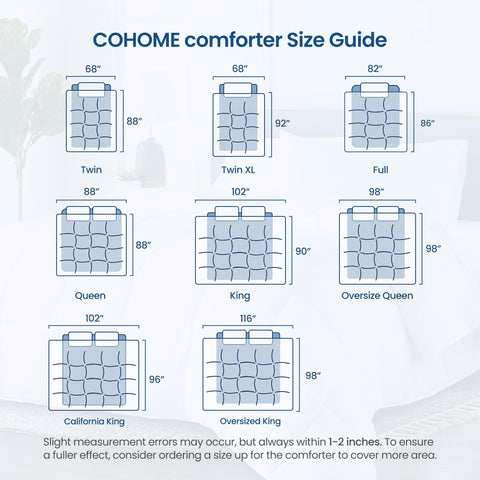 COHOME eight-corner tabs ensure secure attachment to bedding.