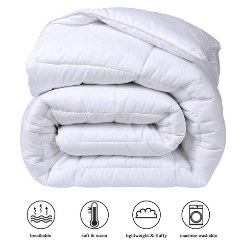 COHOME comforter filling demonstrates anti-clump technology for even warmth